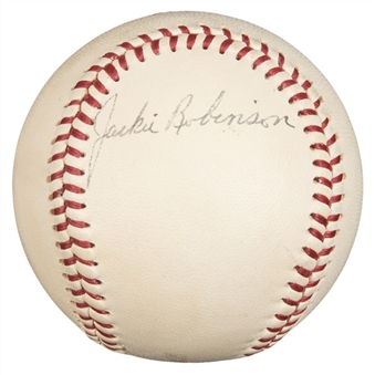 Jackie Robinson Single Signed Baseball (JSA)